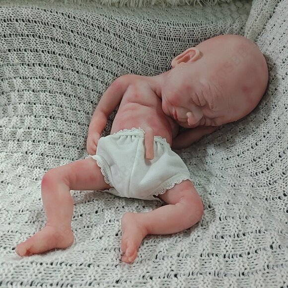 40cm Sleeping Preemie 3.63lbs Newborn Boy Platinum Silicone Reborn Baby Dolls US - Picture 1 of 12